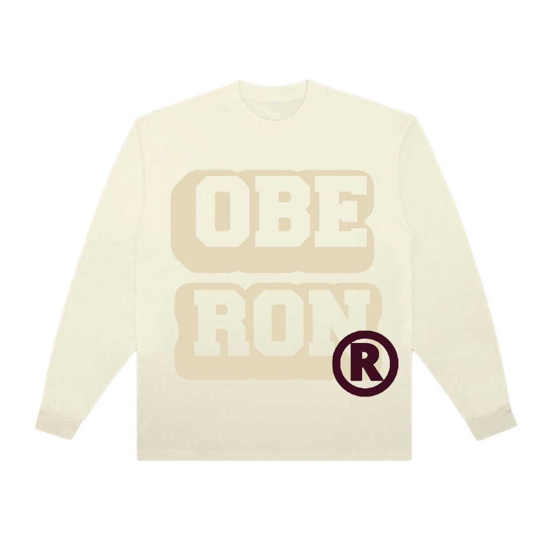 Cream and Maroon Graffiti Tee - Oberon Asscher