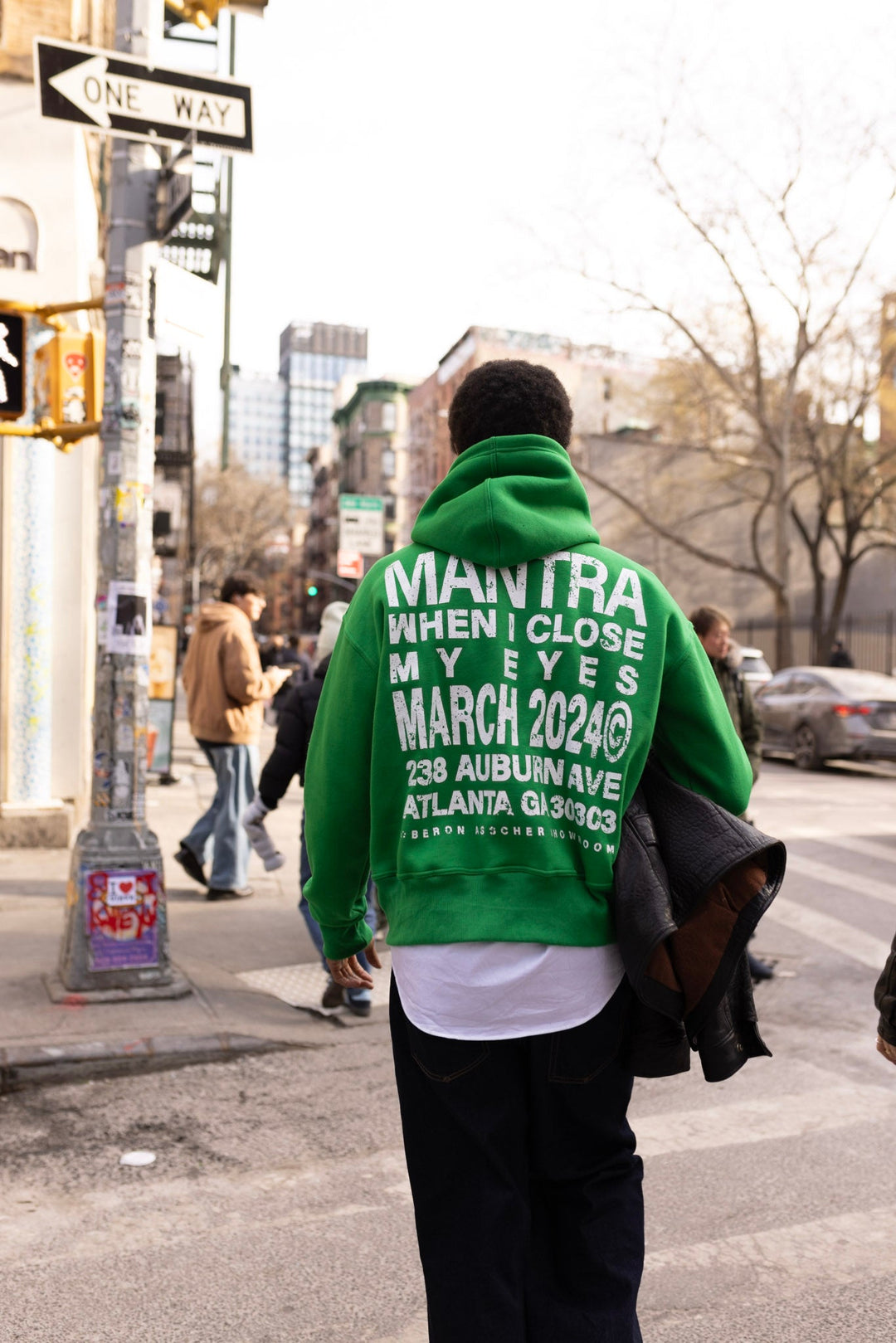 GREEN I LOVE NEW YORK HOODIE - Oberon Asscher