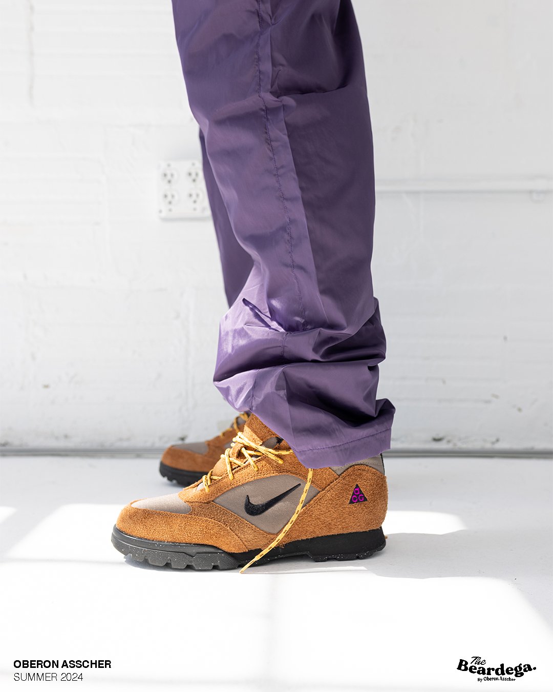 Purple Windbreaker Pants - Oberon Asscher